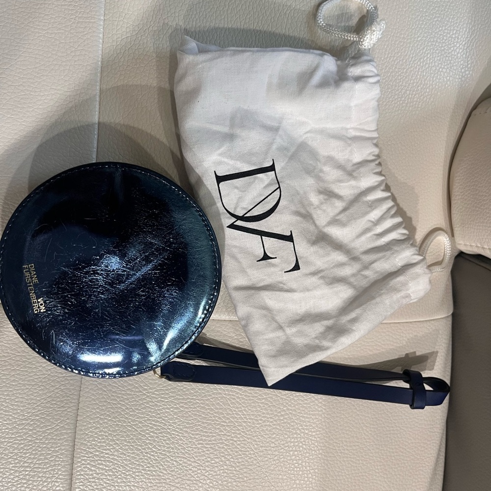 Diane von Furstenberg Blue Round Wristlet